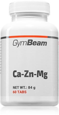GymBeam Ca-Zn-Mg Mineralkomplex für die normale Funktion des Immunsystems, gesunde Knochen und Muskelaktivität