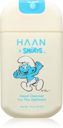 HAAN Blue Smurf hand cleansing spray with antibacterial ingredients