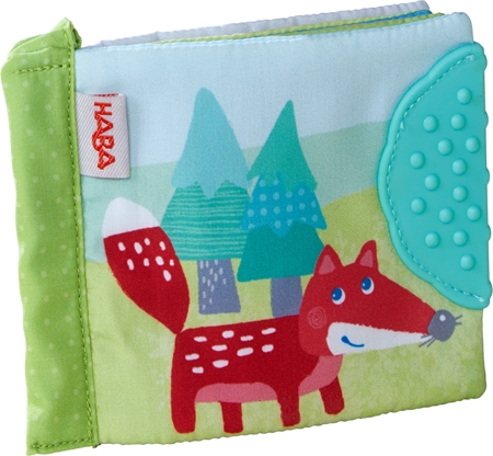 Haba Buggy Book Animals librito educativo en colores de alto contraste con mordedor