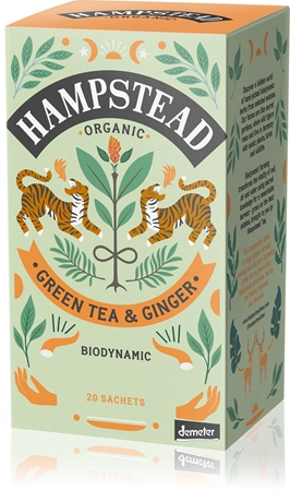 Hampstead Tea London Green Tea & Ginger herbata w torebkach