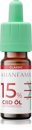 Hanfama CBD Classic 15% CBD lašai sudirgusių dantenų regeneraciją skatinanti priemonė