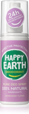 Happy Earth 100% Natural Deodorant Spray Lavender Ylang dezodorans
