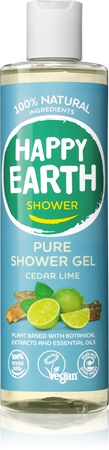 Happy Earth 100% Natural Shower Gel Cedar Lime sprchový gel