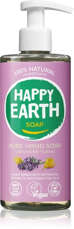 Happy Earth 100% Natural Hand Soap Lavender Ylang tekuté mýdlo na ruce