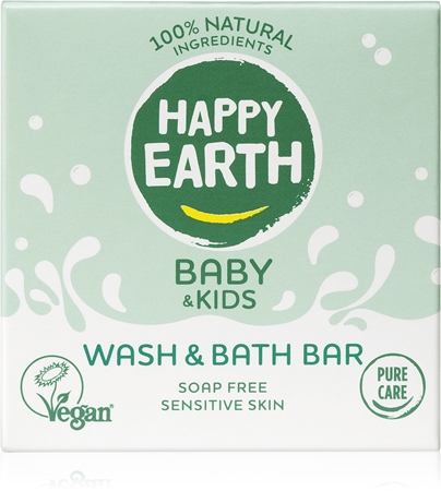 Happy Earth 100% Natural Wash & Bath Bar for Baby & Kids tuhé mýdlo pro děti