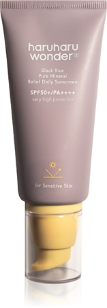 Haruharu Wonder Black Rice Pure Mineral Relief Daily Sunscreen soothing mineral protective cream SPF 50+