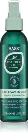 HASK Tea Tree Oil & Rosemary Leave-in Spray För torr och kliande hårbotten