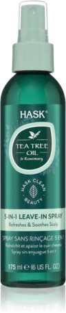 HASK Tea Tree Oil & Rosemary σπρέι χωρίς ξέβγαλμα για ξηρό και κνησμώδες δέρμα της κεφαλής