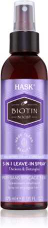 HASK Biotin Boost leöblítést nem igénylő spray a haj megerősítésére
