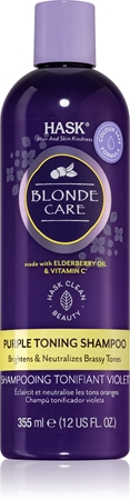 HASK Blonde Care Purple Shampoo lila sampon semlegesíti a sárgás tónusokat