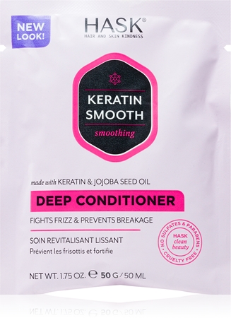 HASK Keratin Protein Smoothing Deep Conditioner βαθιά θρεπτικό μαλακτικό για κατεστραμμένα, χημικά επεξεργασμένα μαλλιά