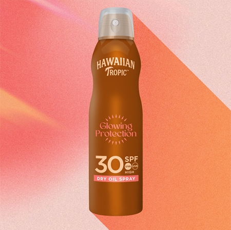 Hawaiian Tropic Glowing Protection Dry Oil Spray suchý olej na opalování ve spreji SPF 30
