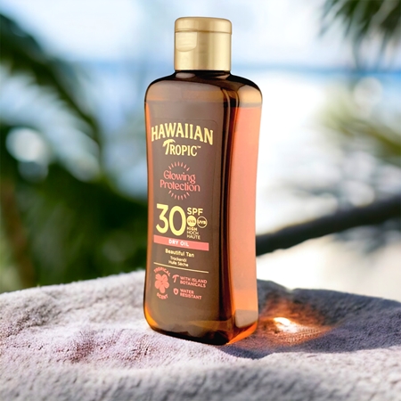 Hawaiian Tropic Glowing Protection Dry Oil suchý olej na opalování SPF 30