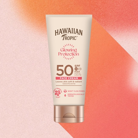 Hawaiian Tropic Glowing Protection Sonnencreme fürs Gesicht SPF 50