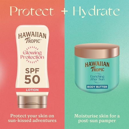 Hawaiian Tropic Glowing Protection Sunscreen Lotion Sun Body Lotion SPF 50