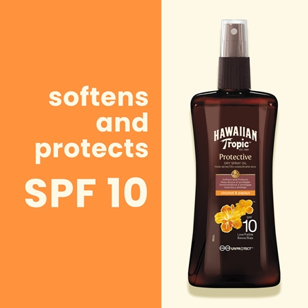 Hawaiian Tropic Protective Dry Oil Spray спрей для засмаги SPF 10