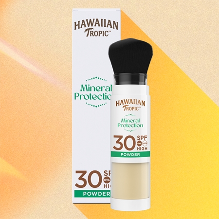Hawaiian Tropic Mineral Protection Powder Brush ochranný voděodolný opalovací pudr SPF 30