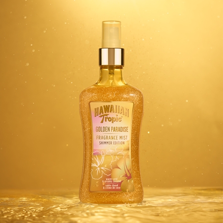 Hawaiian Tropic Perfumes Golden Paradise Shimmer Body Spray with glitter for women