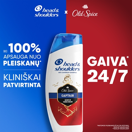 Head & Shoulders Old Spice Captain šampūnas nuo pleiskanų
