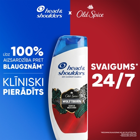 Head & Shoulders Old Spice Wolfthorn Pretblaugznu šampūns