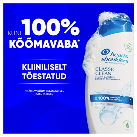 Head & Shoulders Classic Clean Kõõmavastane šampoon
