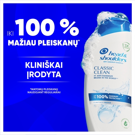 Head & Shoulders Classic Clean šampūnas nuo pleiskanų