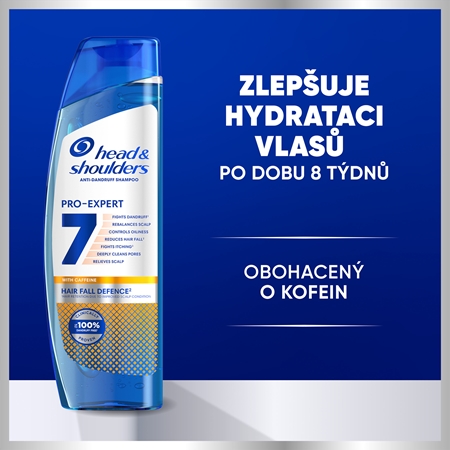 Head & Shoulders Pro-Expert 7 Hair Fall Defense šampon proti lupům a vypadávání vlasů s kofeinem