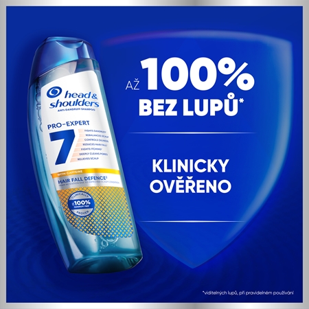 Head & Shoulders Pro-Expert 7 Hair Fall Defense šampon proti lupům a vypadávání vlasů s kofeinem