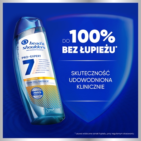 Head & Shoulders Pro-Expert 7 Hair Fall Defense szampon przeciwłupieżowy i przeciw wypadaniu włosów z kofeiną
