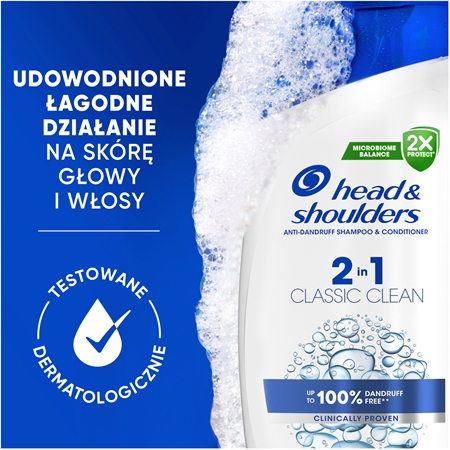 Head & Shoulders Classic Clean 2in1 szampon przeciwłupieżowy 2 w 1
