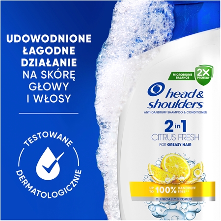 Head & Shoulders Citrus Fresh 2in1 szampon przeciwłupieżowy do włosów przetłuszczających