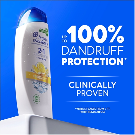 Head & Shoulders Citrus Fresh 2v1 Schampo mot mjäll För fett hår