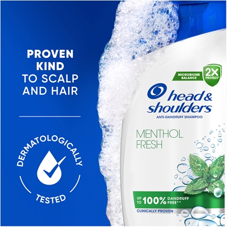 Head & Shoulders Anti-Schuppen Shampoo Menthol Fresh – 500 Ml, Für Normales Bis Fettiges Haar