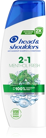 Head & Shoulders Menthol Fresh 2in1 šampón a kondicionér 2 v1 proti lupinám