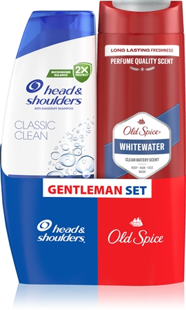 Head & Shoulders Classic Clean + Whitewater sada pro péči o vlasy a tělo pro muže