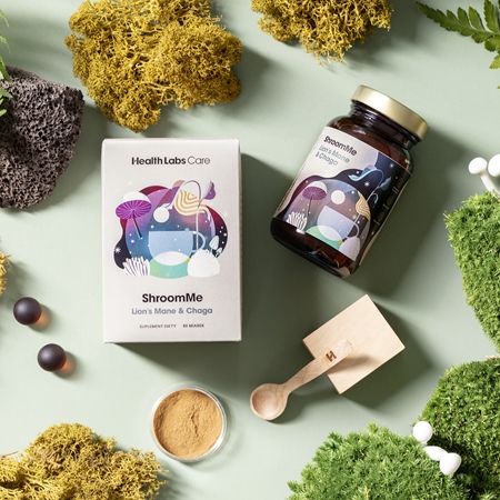 Health Labs Care ShroomMe Lion’s Mane & Chaga proszek dla poprawy koncentracji i pamięci