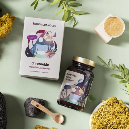 Health Labs Care ShroomMe Reishi & Cordyceps proszek na wsparcie układu odpornościowego