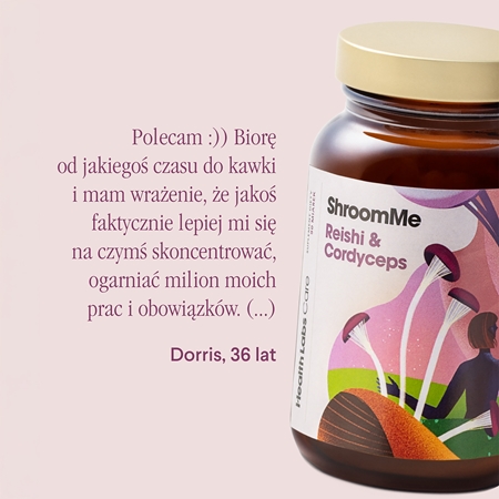 Health Labs Care ShroomMe Reishi & Cordyceps proszek na wsparcie układu odpornościowego