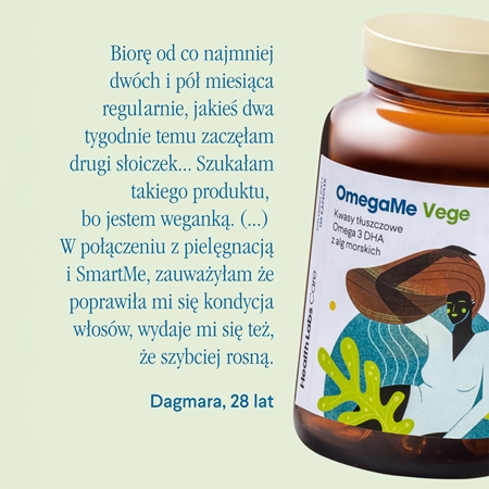 Health Labs Care OmegaMe Vege kapsułki do prawidłowego funkcjonowania serca i mózgu