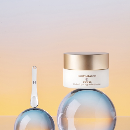 Health Labs Care Glow On máscara facial de limpeza iluminadora