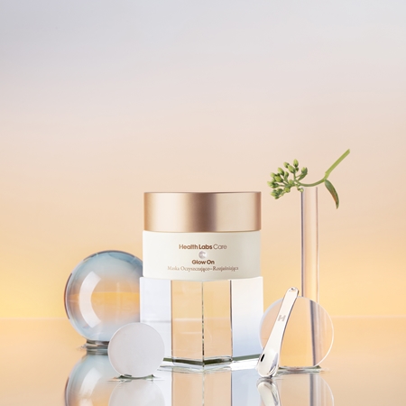 Health Labs Care Glow On máscara facial de limpeza iluminadora