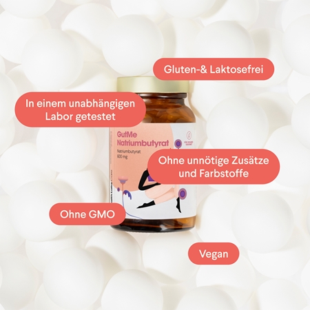 Health Labs Care GutMe Natriumbutyrat Kapseln mit hohem Gehalt an Buttersäure, magensäureresistent