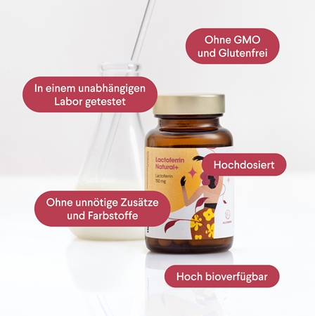 Health Labs Care Lactoferrin Natural+ Kapseln zur Verdauungsförderung