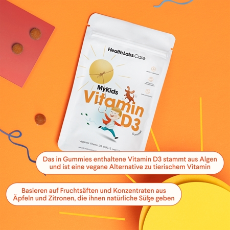 Health Labs Care MyKids Vitamin D3 Gummies Kauwürfel mit Vitamin D