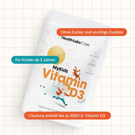 Health Labs Care MyKids Vitamin D3 Gummies Kauwürfel mit Vitamin D