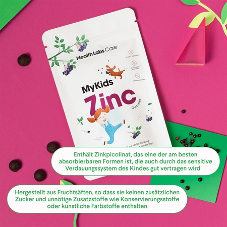 Health Labs Care MyKids Zinc Weichkapseln zum Kauen mit Zink