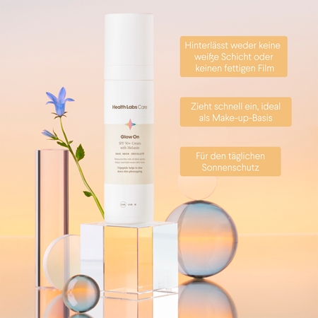 Health Labs Care Glow On SPF 50+ with Melanin Tagescreme SPF 50+