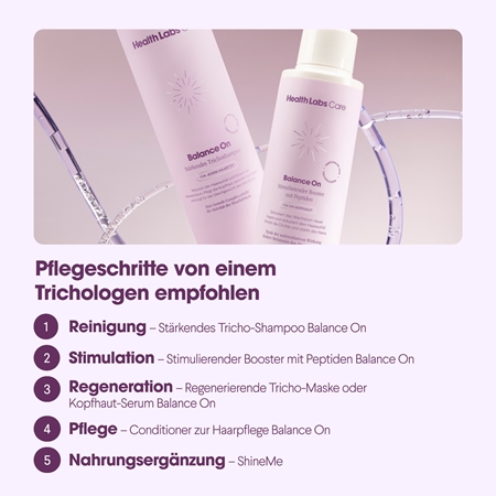 Health Labs Care Balance On Stärkendes Trichoshampoo stärkendes Shampoo zur Unterstützung des Haarwachstums