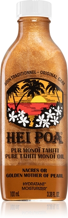 Hei Poa Pure Tahiti Monoï Oil Golden Mother of Pearl Multifunktionell olja med glitter