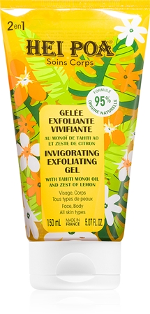 Hei Poa Tahiti Monoi Oil Zest of Lemon gel exfoliant